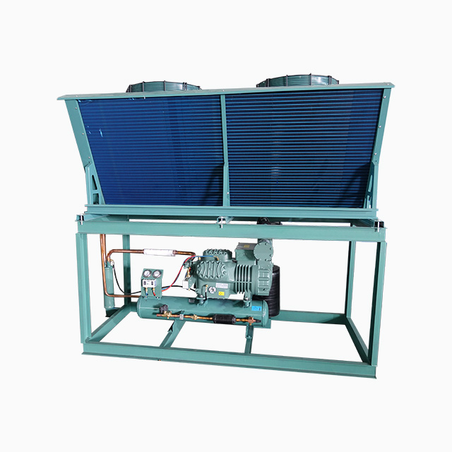 Cold Room Condensing Unit Blue Aluminum Air Cooled Condenser For Cold