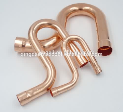 Copper P trap 180 degree bend pipe for plumbing