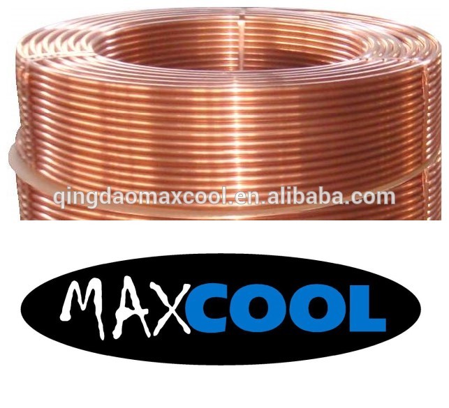 LWC copper tube coil in ASTM B280 C12200 for air condition or refrigerator