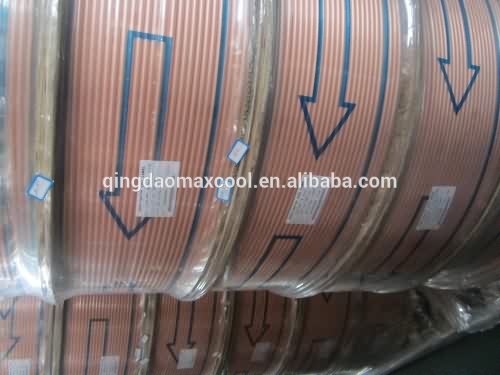 LWC copper tube coil in ASTM B280 C12200 for air condition or refrigerator