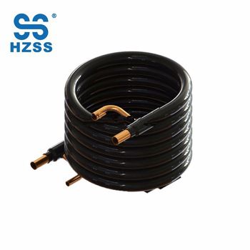 HZSS high-efficiency customized double pipe tube in tube copper Coaxial coil heat exchanger for chiller condenser or evaporator