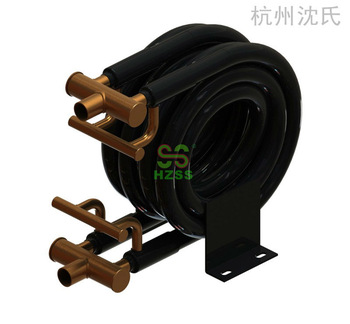 HZSS brand Industrial <font color='red'>10HP</font> <font color='red'>air</font>-<font color='red'>cooled</font> <font color='red'>water</font> <font color='red'>chiller</font> <font color='red'>heat</font> <font color='red'>pump</font> <font color='red'>coaxial</font> <font color='red'>tube</font> in <font color='red'>tube</font> copper coil