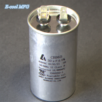 Hot sales refrigeration parts CBB65 air conditioning motor run capacitors