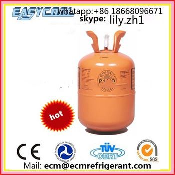 China 2016 99.99% purity high quality 13.6kg Refrigerant R134a cylinder/gas refrigerant r134a