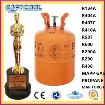 refrigerant gas r134a can/bottle gas DOT ,CE certificate/cooling gas refrigerant r134