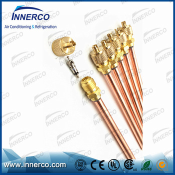 Freezer refrigeration brass access valve