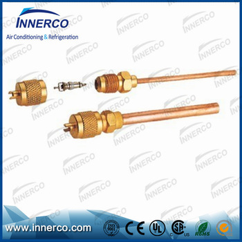 Freezer refrigeration brass access valve