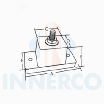 AC rubber vibration damper floor type mounting