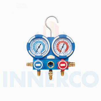 High quality low price R22 R134a R407C air manifold pressure gauge