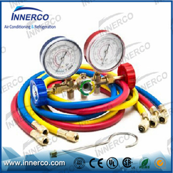 High quality and excellent price R22 R134a R407C air digital manifold pressure gauge
