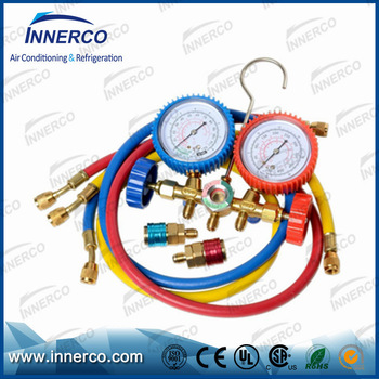 High quality and excellent price R22 R134a R407C air digital manifold pressure gauge
