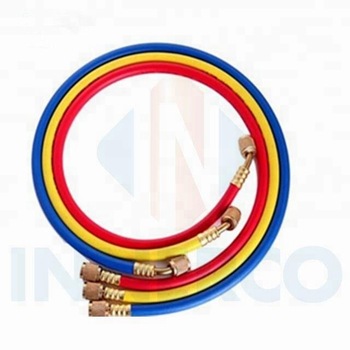High quality pvc R134a fast hydraulic rubber charging hose with ball valve