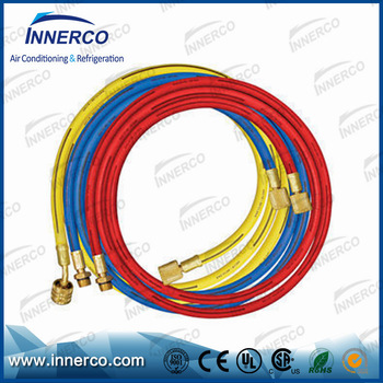 High quality pvc R134a fast charging hose brass ball valve