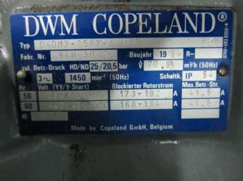<font color='red'>Copeland</font> <font color='red'>DWM</font> <font color='red'>compressor</font> <font color='red'>semi</font> <font color='red'>hermetic</font> D4DH3-250X-AWM-D