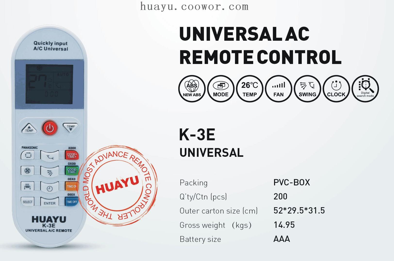 Universal Air Condition Remote Control