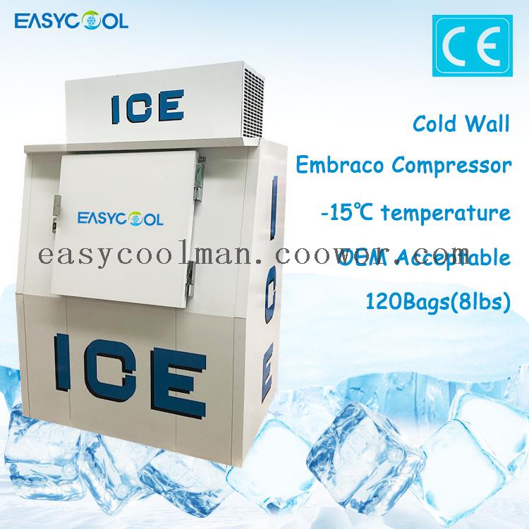 Easyman ice storage/outdoor bagged ice storage bin for promotion