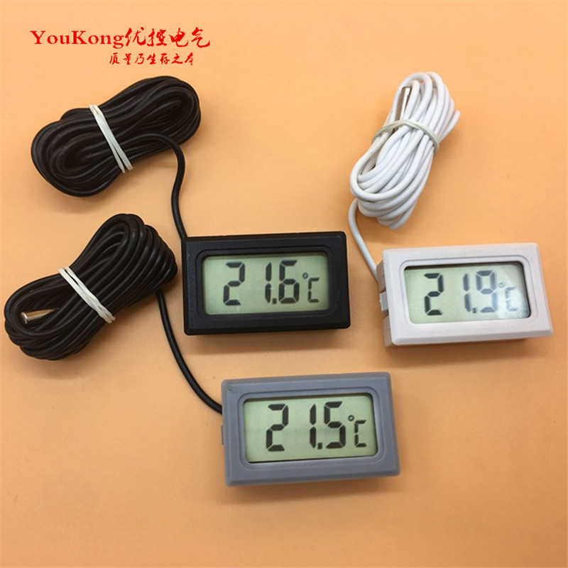 Temperature Thermometer Meter Temp Sensor 1m Probe Tester Car Digital LCD