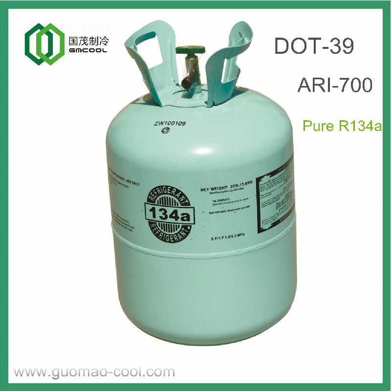REFRIGERANT R134A in 13.6kg DOT-39 cylinder
