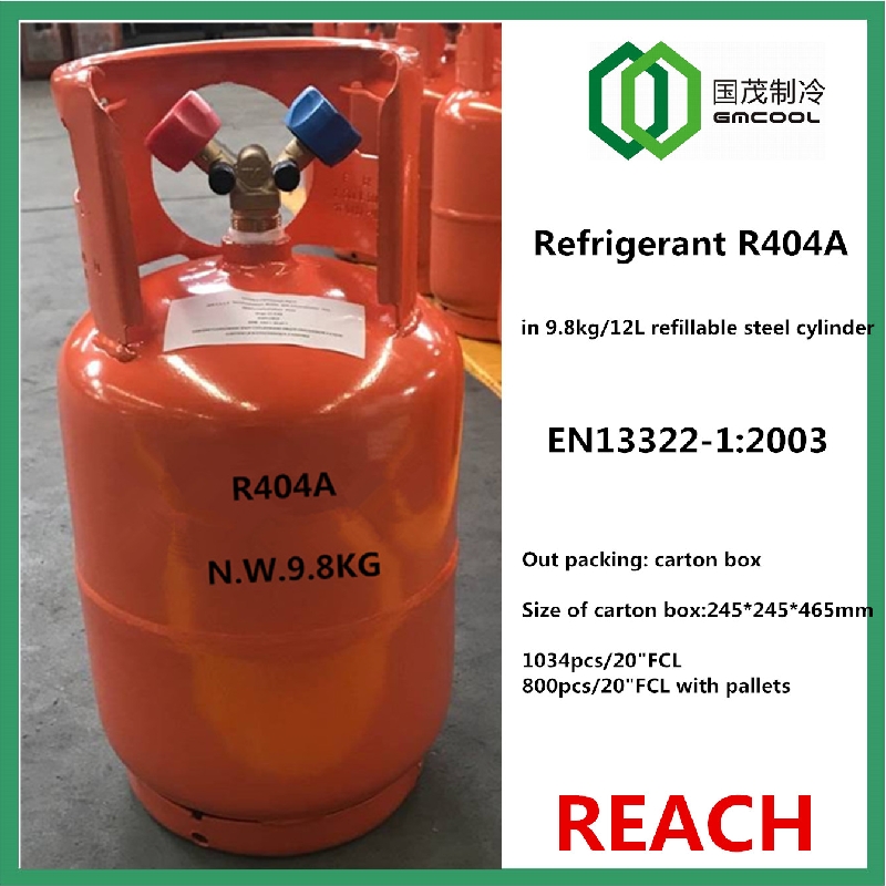 Environment friendly refrigerant gas R404a alternative refrigerant of R502  9.8KG REACH