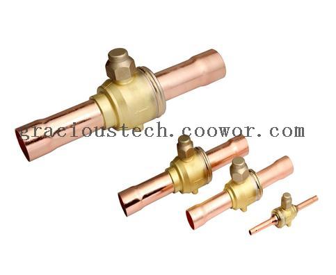 Refrigeration system ball valve