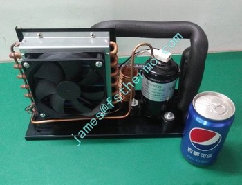 Small DC 12V/24V refrigerator compressor for chiller display cabinet dc ...