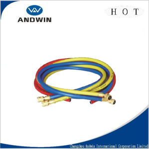 Smooth Surface Colorful Freon Charging Hose with Nuts