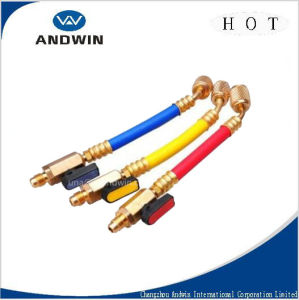 Copper Filling Charging Hose with Ball Valve Three Colors