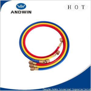 Red/Yellow/Blue/Black Refrigerant Charging Hose with Ball Valve