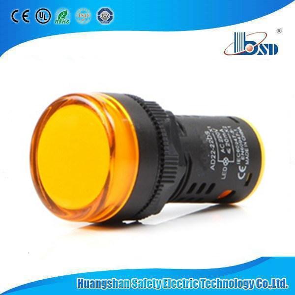 Ad16-22ds 24V AC/DC Yellow / Orange Color Pilot Light/ Indicator Lamp