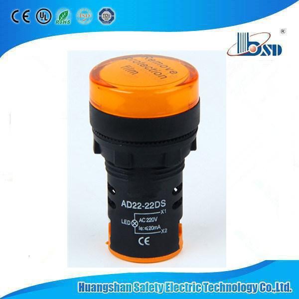 Ad16-22ds 24V AC/DC Yellow / Orange Color Pilot Light/ Indicator Lamp