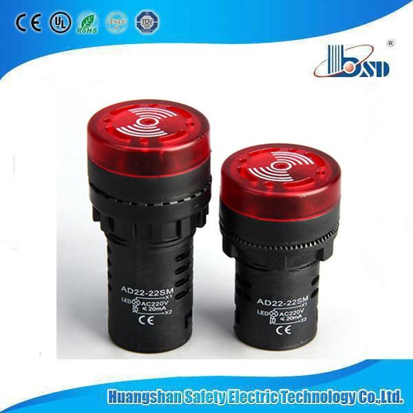 Red Color Indicator Light with Alarm Buzzers