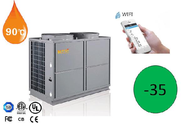 Hight Efficient Evi Air to Water with -35degree 18.9kw-93.66kw Low Temperature Cascade System Heat Pump