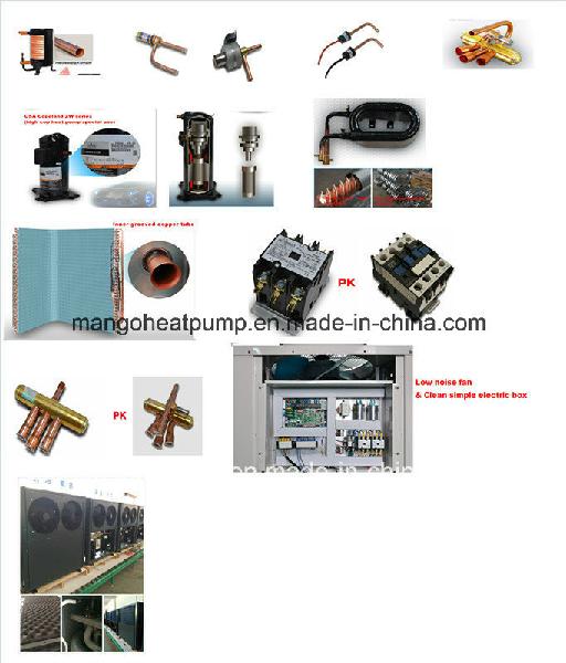 Direct Heating+Cu\Ycle Mode Air to Water Heat Pump Work at -7~43degree