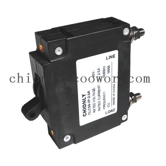 chionly 1 pole hydraulic magnetic circuit breaker 110v~250v,1A~80A bolt-on mcb for equipment machine