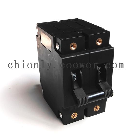 chionly 2 pole hydraulic magnetic circuit breaker 110v~250v,1A~80A bolt-on mcb for equipment machine