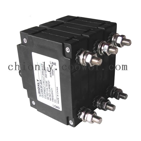 chionly 3 pole hydraulic magnetic circuit breaker 110v~250v,1A~80A bolt-on mcb for equipment machine