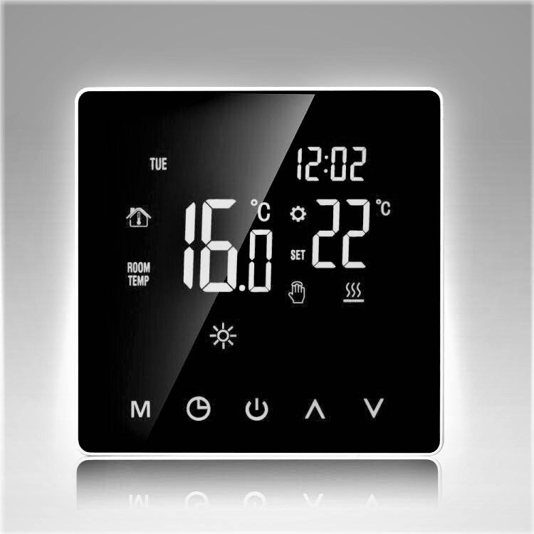 <font color='red'>Touch</font> <font color='red'>Screen</font> <font color='red'>Programmable</font> <font color='red'>floor</font> <font color='red'>Heating</font> <font color='red'>Thermostat</font> with LCD <font color='red'>Screen</font>