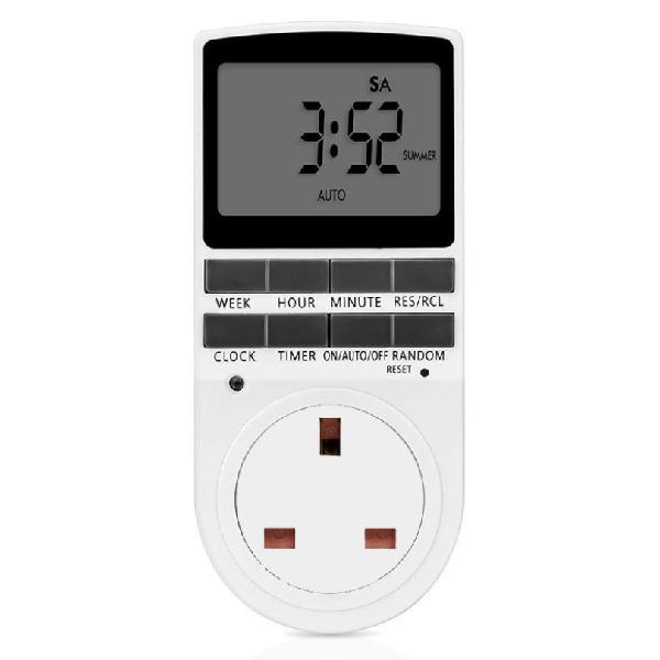 British standard digital timer switch plug socket