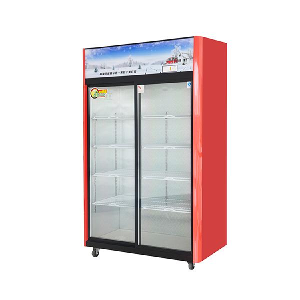 Glass Door Beverage Cooler Drink Fridge Supermarket Upright Freezer