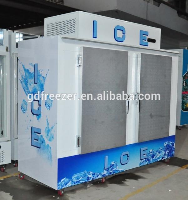 Galvanized Paint Steel Ice Storage Cabinet With Two Doors
