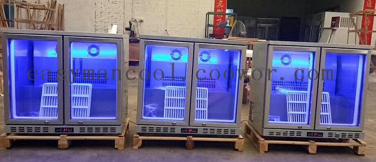 Double Doors Back Bar Refrigerator For Beverage Cooling Bottom Mount ...