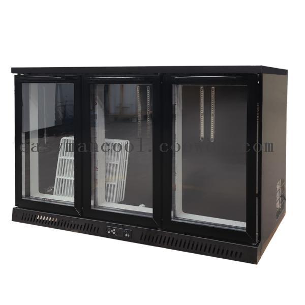 3 swing glass door back bar display chiller beer fridge commercial refrigerator