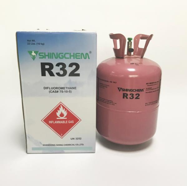 DOT/KGS cylinder zero ODP Refrigerant gas R32 of 99.9 Purity