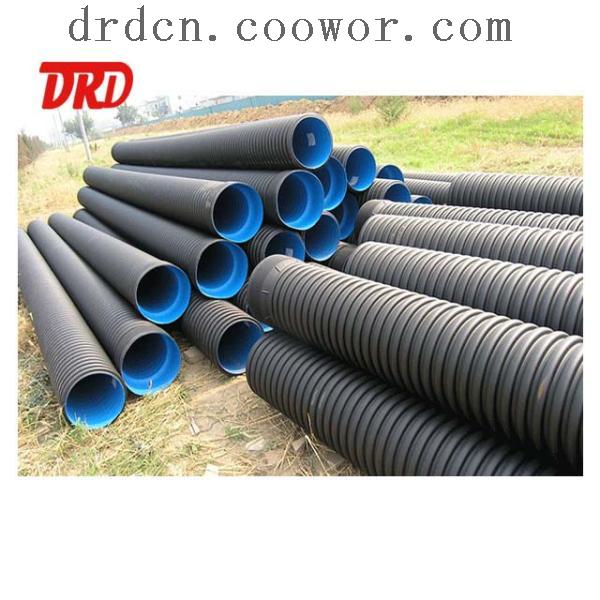 High Density Polyethylene HDPE Corrugated Solid DualWall Plain End Culvert Drainage Pipe