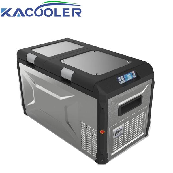 Kacooler Freezer Fridge 12V Cooler, DC 12/24V, AC 110-240V, Car Fridge Compact Refrigerator,for Truck, Van, RV Road Trip, Outdoor, Camping, Picnic, BBQ, Patio