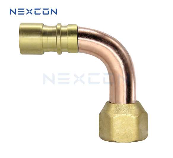 Braze-Free No Fire Connection 1/4 -1 5/8  Flare-90° Elbow with Nexcon Lock