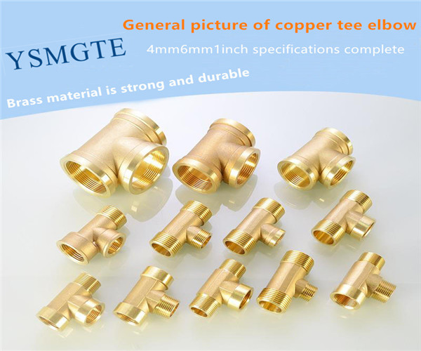 YSMGTE hot sale threaded pipe fittings Pure copper Pipe fittings for plumbing material piping system MGT-F003 AA-2-3