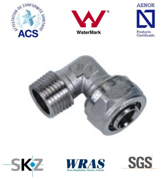 Compression Fitting - Brass Fitting - Plumbing Fitting (Male Elbow)