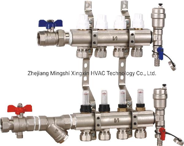 Brass Manifold Econimic Manual Compartment Control Type for Underfloor Heating