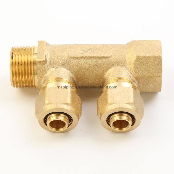 2 Ways Brass Manifold for Floor Heating with Floor Radiant Heating System